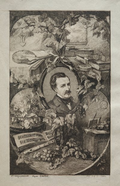 واجهة للأعمال الجديدة من Champfleury ، أصدقاء الطبيعة: صورة من Champfleury ، 1859. بواسطة فيليكس براكيموند
