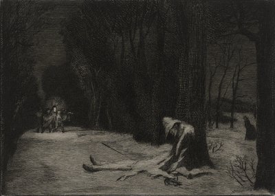 La Mort de Matamore (etching) بواسطة فيليكس براكيموند