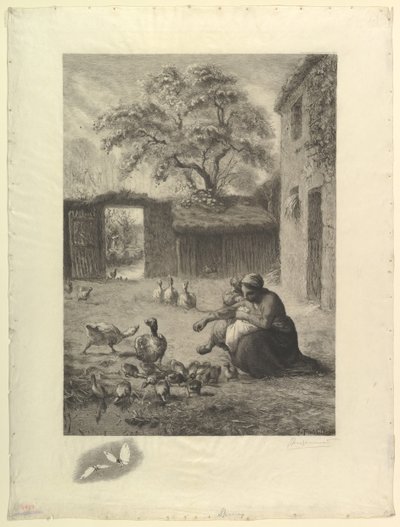 الربيع ، بعد الباستيل من قبل Millet ، 1888. بواسطة فيليكس براكيموند
