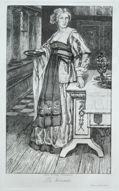 خادمة ، بعد H. Leys ، 1868. بواسطة فيليكس براكيموند