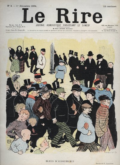 غلاف جريدة "Le Rire" ، رقم 4 ، 1 ديسمبر 1894: كآبة اليوم - رسم فيليكس فالوتون بواسطة فيليكس إدوارد فالوتون