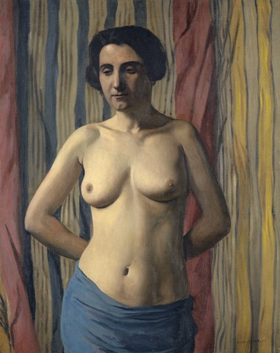 عارية مع وشاح أزرق ، 1922. بواسطة فيليكس إدوارد فالوتون