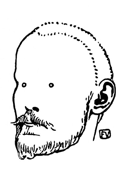 صورة لجول رينارد (1864-1910). نقش فيليكس إدوارد فالوتون (1865-1925) بواسطة فيليكس إدوارد فالوتون