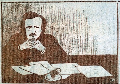 صورة لإدغار آلان بو - نقش بواسطة فيليكس فالوتون ، حوالي عام 1900 بواسطة فيليكس إدوارد فالوتون