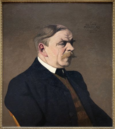 صورة لأوكتاف ميربو (1848-1917) ، كاتب ، صحفي فرنسي ، لوحة زيتية بقلم فيليكس فالوتون (1865-1925) ، نُفذت عام 1902. تصوير ، كيم يونغتاى ، غرونوبل ، متحف غرونوبل. بواسطة فيليكس إدوارد فالوتون