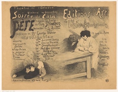 برنامج لأداء حفل Le Père ، مأساة من قبل August Strindberg في Théâtre de l
