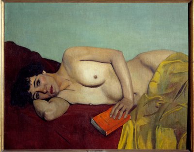 لوحة القراءة المهجورة التي رسمها فيليكس فالوتون (1865-1923) القرن العشرين. 0،81x1m ليون ، متحف الفنون الجميلة بواسطة فيليكس إدوارد فالوتون