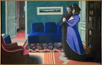 لوحة الزيارة التي رسمها فيليكس فالوتون (1865-1925) (ec.suiss) 1899 زيورخ ، Kunsthalle بواسطة فيليكس إدوارد فالوتون
