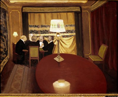 لعبة البوكر. لوحة لفيليكس فالوتون (1865-1925) بواسطة فيليكس إدوارد فالوتون
