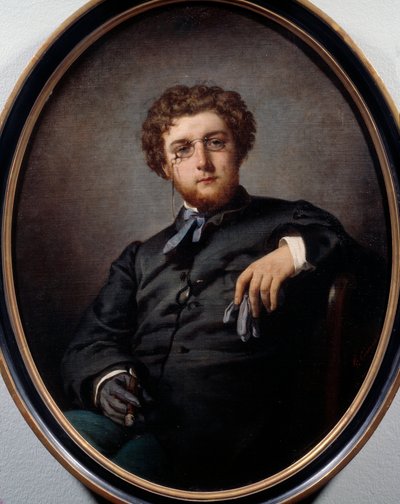 صورة جورج بيزيه (1838-1875) ، الملحن الفرنسي. لوحة لفيليكس هنري جياكوموتي (1828-1909). باريس ، متحف كارنافالي. بواسطة فيليكس هنري جياكوموتي