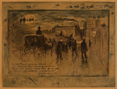 موكب الجنازة في موكب جنازة Boulevard de Clichy في Boulevard de Clichy ، 1887. بواسطة فيليكس هيلير بوهوت