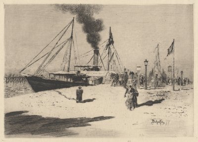 الرصيف في تروفيل وارف في تروفيل ، 1877. بواسطة فيليكس هيلير بوهوت