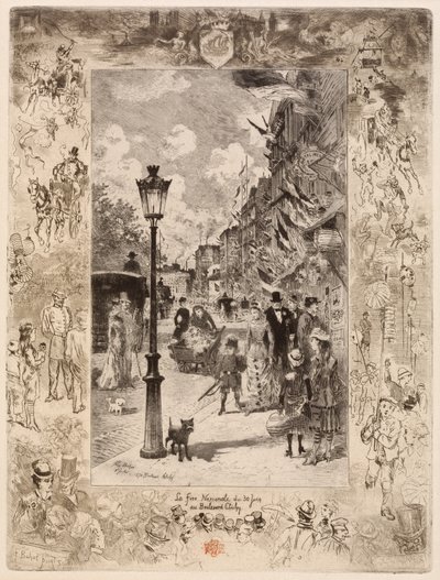 العطلة الوطنية في بوليفارد كليشي عطلة وطنية في بوليفارد دي كليشي ، 1878. بواسطة فيليكس هيلير بوهوت