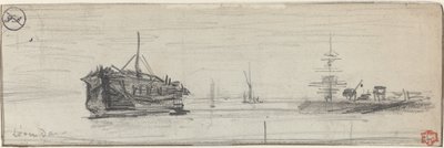 الشحن في ميناء لندن [الصفحة اليمنى] ، ج. 1884. بواسطة فيليكس هيلير بوهوت