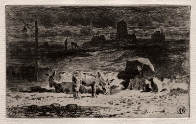 الحمير في تل Cailles ، ج. 1875. بواسطة فيليكس هيلير بوهوت
