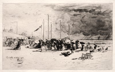 العاصفة في تروفيل ، 1874. بواسطة فيليكس هيلير بوهوت