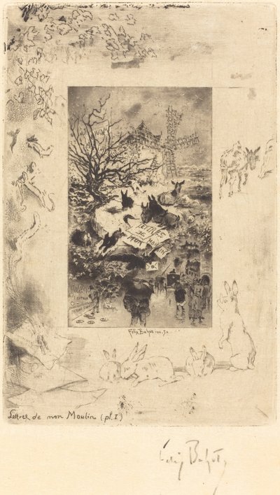 صفحة العنوان للرسائل من My Mill ، ج. 1885. بواسطة فيليكس هيلير بوهوت
