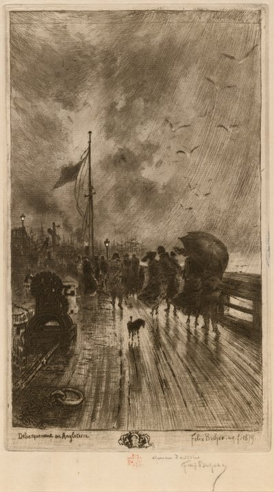 هبوط في إنجلترا ، الهبوط في إنجلترا عام 1879. بواسطة فيليكس هيلير بوهوت