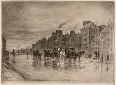 صباح الشتاء على Quai de l'Hôtel-Dieu ، 1876. بواسطة فيليكس هيلير بوهوت