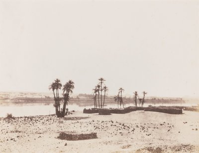 داكة، قرية وضفاف النيل، داكة، 1851-1852 (صورة فوتوغرافية) بواسطة فيليكس تينارد