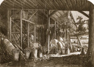 مستودع خرقة في Quartier Mouffetard ، في باريس ، رسم توضيحي من "أخبار لندن المصورة" ، 8 يونيو 1861 بواسطة فيليكس ثوريني