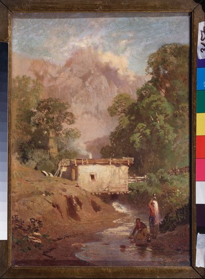 Paysage de Crimeae (منظر القرم) - Peinture de Fyodor Vasilyev (Feodor Alexandrovich، Fyodor Alexandrovitch Vassiliev (1850-1873)، huile sur toile بواسطة فيودور الكسندروفيتش فاسيليف