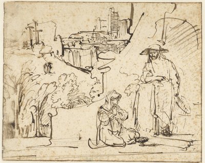 ظهور المسيح لمريم المجدلية كبستاني (Noli me tangere) بواسطة فرديناند بول