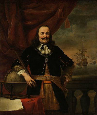 ميشيل دي رويتر في دور الملازم الأدميرال صورة لميشيل أدريانزون دي رويتر (1607-1676) ، نائب الأميرال بواسطة فرديناند بول