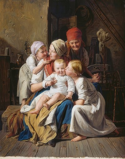 أفراح جدتي. 1852 بواسطة فرديناند جورج والدمولر