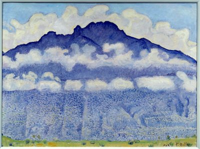Schynige platte (المناظر الطبيعية الجبلية في أوبرلاند ، جبال الألب السويسرية). رسم فرديناند هودلر (1833-1918) Ec. يتبع. بواسطة فرديناند هودلر
