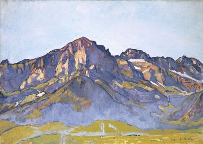 The Dents Blanches في Champéry في شمس الصباح ، 1916. بواسطة فرديناند هودلر