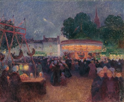 المعرض الليلي في Saint-Pol-de-Léon ، حوالي 1896 بواسطة فرديناند لوين دو بويغو