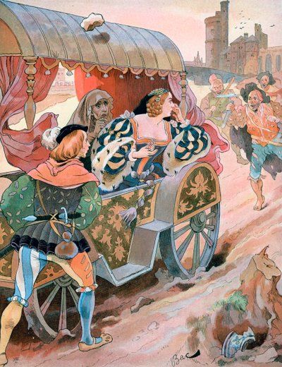 الهجوم على عربة ، Quai de Nesles ، عهد فرانسيس الأول ، القرن السادس عشر ، c1870-1950. بواسطة فرديناند سيغيسموند باك