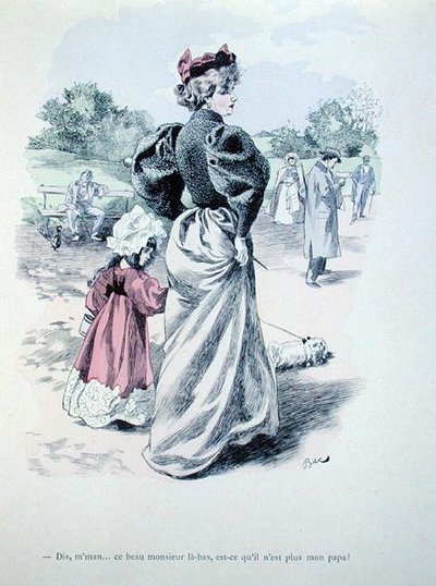 "مومياء ، هل هذا الرجل هناك أبي؟" ، حوالي عام 1900 (نقش ملون). بواسطة فرديناند سيغيسموند باك