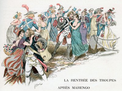 عودة القوات الفرنسية من مارينغو ، 1800 ، c1870-1950 بواسطة فرديناند سيغيسموند باك