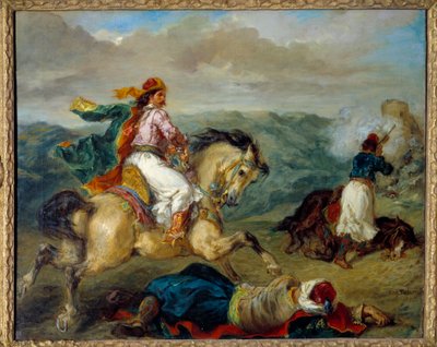 حلقة من الحرب في اليونان. لوحة ليوجين ديلاكروا (1798-1863) بواسطة فرديناند فيكتور يوجين ديلاكروا