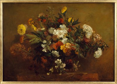 باقة من الزهور. لوحة ليوجين ديلاكروا (1798-1863) بواسطة فرديناند فيكتور يوجين ديلاكروا
