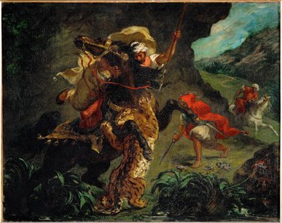 Chasse au tigre - مطاردة النمر ... بواسطة فرديناند فيكتور يوجين ديلاكروا