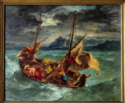 المسيح على بحيرة Generaseth (Genezareth). لوحة ليوجين ديلاكروا (1798-1863) بواسطة فرديناند فيكتور يوجين ديلاكروا