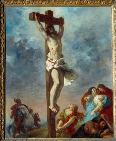 المسيح على الصليب. لوحة ليوجين ديلاكروا (1798-1863) بواسطة فرديناند فيكتور يوجين ديلاكروا