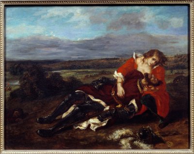 موت لارا. لوحة ليوجين ديلاكروا (1798-1863) بواسطة فرديناند فيكتور يوجين ديلاكروا