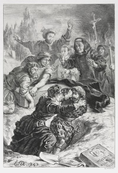 قرية: قرية ولارتيس في قبر أوفيليا ، 1843. بواسطة فرديناند فيكتور يوجين ديلاكروا