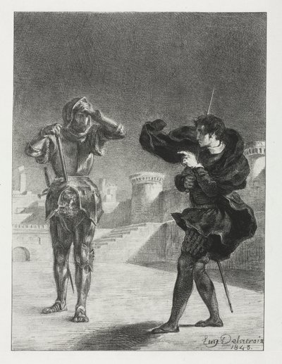 قرية: الفانتوم على الشرفة ، 1843. بواسطة فرديناند فيكتور يوجين ديلاكروا