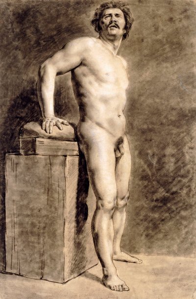 شخصية أكاديمية الذكور ، ربما Polonais ، واقفا ، 1821 بواسطة فرديناند فيكتور يوجين ديلاكروا