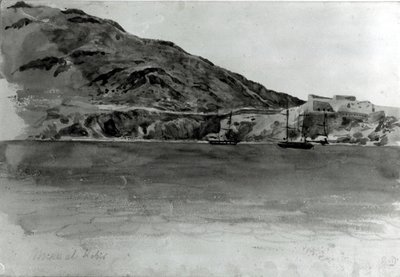 Mers El-Kebir, Algeria (wc on paper) (bw photo) بواسطة فرديناند فيكتور يوجين ديلاكروا