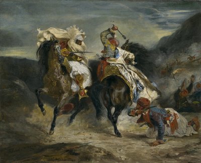 قتال الجياور وحسن 1826 بواسطة فرديناند فيكتور يوجين ديلاكروا