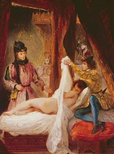 The Duc d'Orleans يعرض عشيقته إلى Duc de Bourgogne (زيت) بواسطة فرديناند فيكتور يوجين ديلاكروا