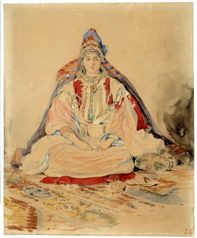 زواج طنجة اليهودي. الرسم بالألوان المائية ليوجين ديلاكروا (1798-1863) بواسطة فرديناند فيكتور يوجين ديلاكروا
