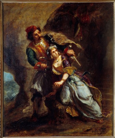 خطوبة أبيدوس. لوحة ليوجين ديلاكروا (1798-1863) بواسطة فرديناند فيكتور يوجين ديلاكروا
