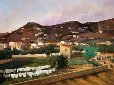 منظر لتلة فيزول بقلم فرديناندو بوناميتشي (1820-92) ، زيت على قماش ، 88x119 سم بواسطة فرديناندو بوناميسي